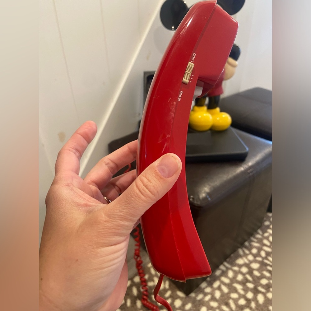 Disney Mickey Mouse Red and Black Telephone - Picture 4 of 9